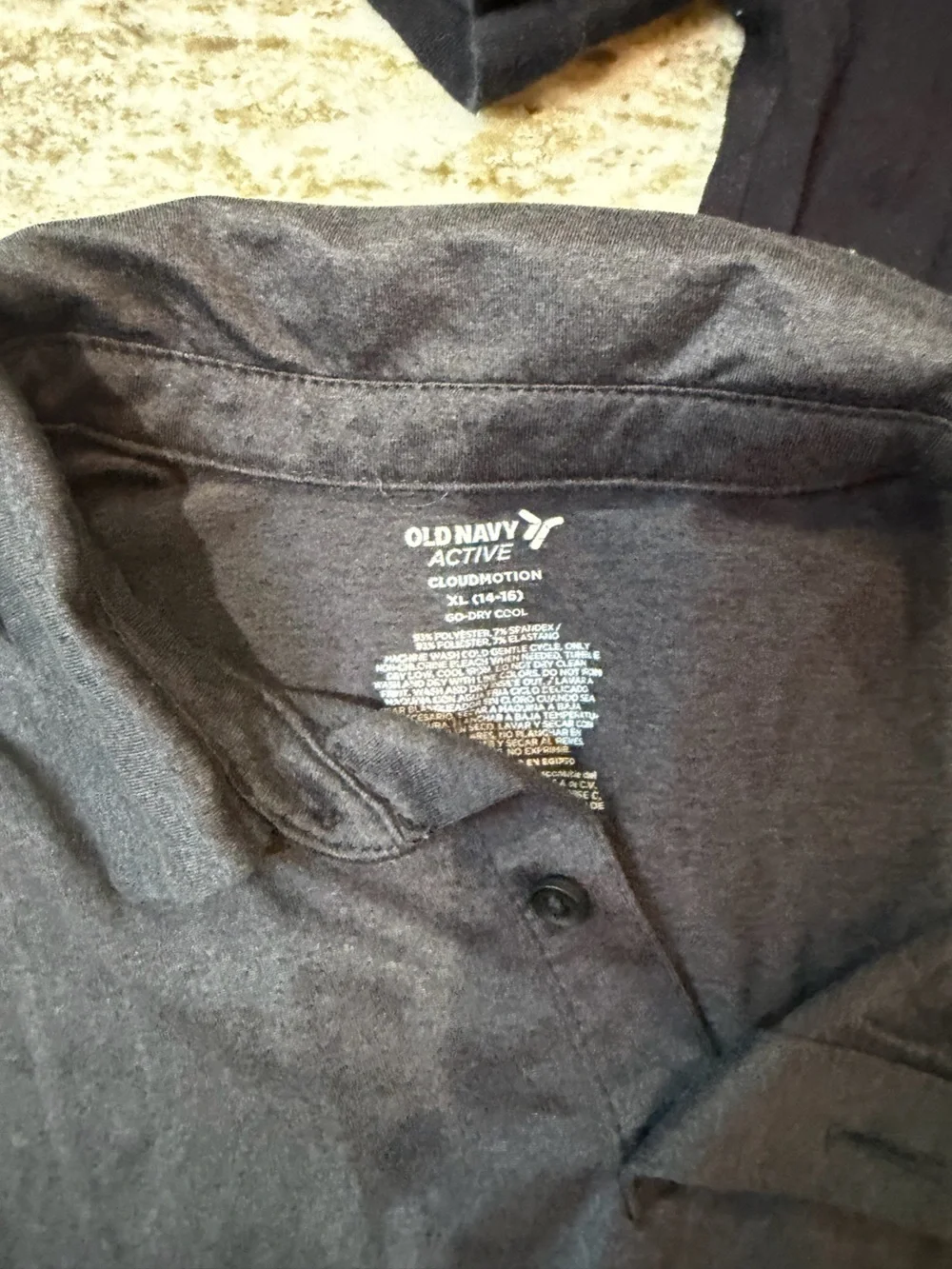 Old Navy Black Tee and Charcoal Polo - Boys' Casual Tops Size Youth XL (14-16)
